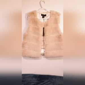 Rachel Zoe Cream Fuzzy Vest